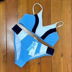 Blue and white cupshe bikini